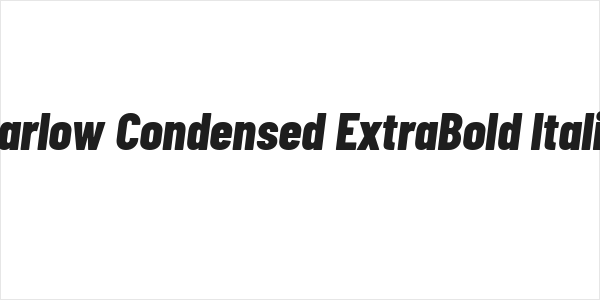 Barlow Condensed ExtraBold Italic Logo
