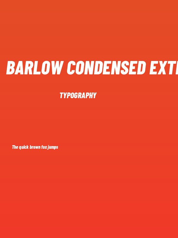 Barlow Condensed ExtraBold Italic Poster