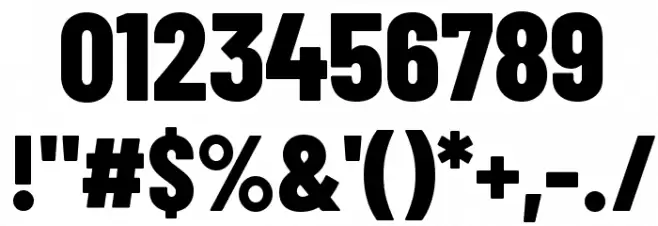 Barlow Condensed ExtraBold Font OTHER CHARS