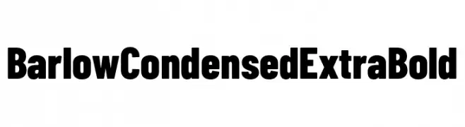Barlow Condensed ExtraBold  Frei Schriftart Herunterladen