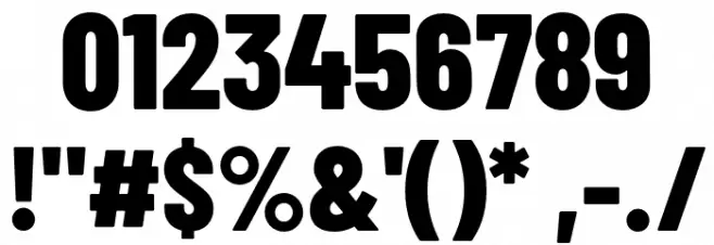 Barlow Condensed ExtraBold Font OTHER CHARS