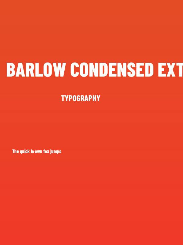 Barlow Condensed ExtraBold Poster