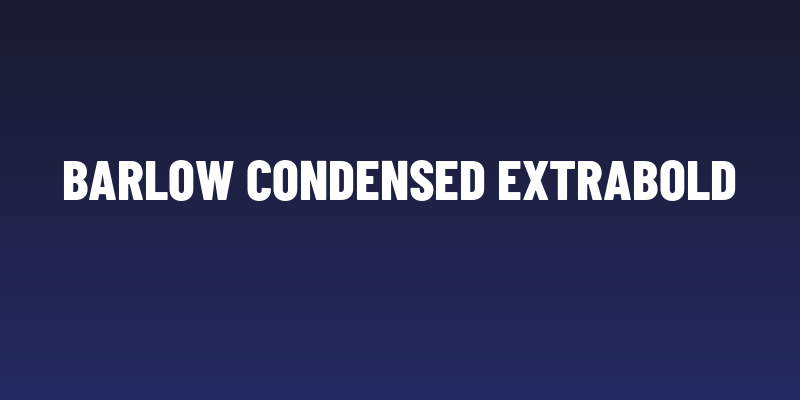 Barlow Condensed ExtraBold Social Header