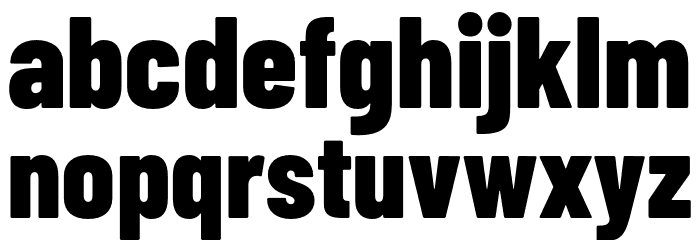 Barlow Condensed ExtraBold Font LOWERCASE