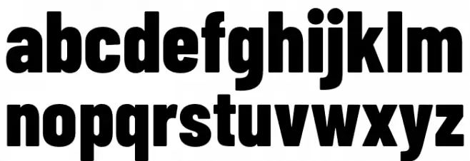 Barlow Condensed ExtraBold フォント 小文字