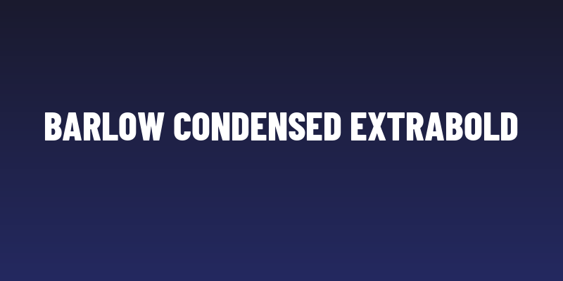Barlow Condensed ExtraBold Social Header