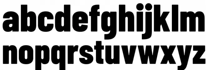 Barlow Condensed ExtraBold フォント 小文字