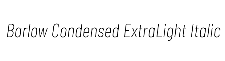 Barlow Condensed ExtraLight Italic  नि: शुल्क फ़ॉन्ट्स डाउनलोड