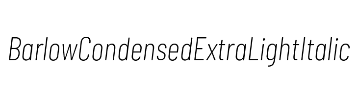 Barlow Condensed ExtraLight Italic  لخطوط تنزيل