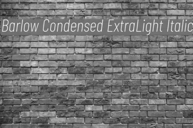 Barlow Condensed ExtraLight Italic Font examples