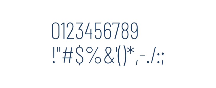 Barlow Condensed ExtraLight Other Characters