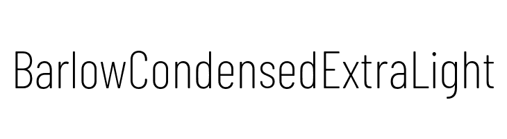 Barlow Condensed ExtraLight  font caratteri gratis