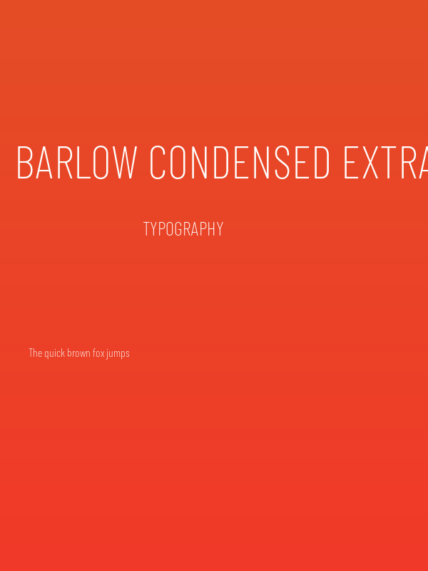 Barlow Condensed ExtraLight Poster
