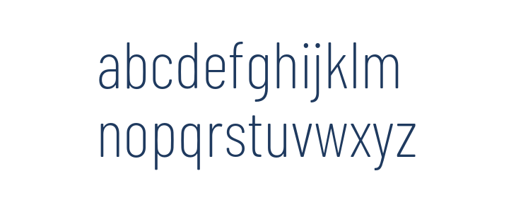 Barlow Condensed ExtraLight Lowercase
