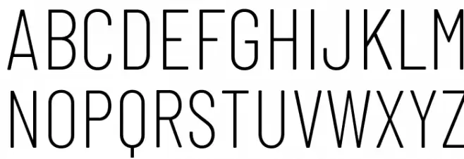 Barlow Condensed ExtraLight Fonte MAIÚSCULAS