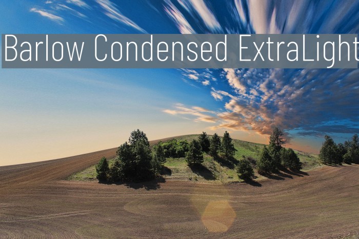 Barlow Condensed ExtraLight Example 1