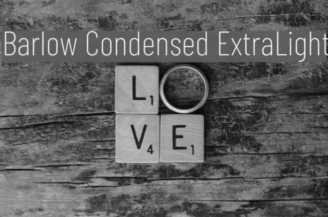 Barlow Condensed ExtraLight Font examples
