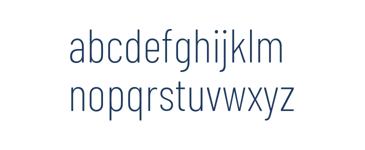 Barlow Condensed ExtraLight Lowercase