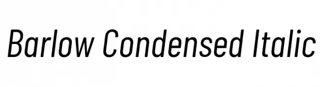 Barlow Condensed Italic  नि: शुल्क फ़ॉन्ट्स डाउनलोड