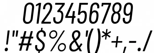Barlow Condensed Italic Font OTHER CHARS