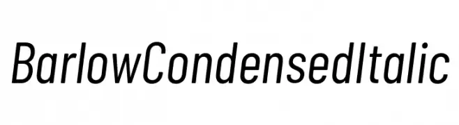 Barlow Condensed Italic  नि: शुल्क फ़ॉन्ट्स डाउनलोड