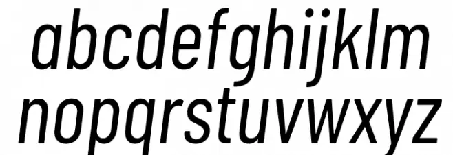 Barlow Condensed Italic Шрифта строчной