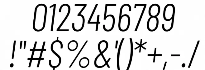 Barlow Condensed Light Italic Font OTHER CHARS