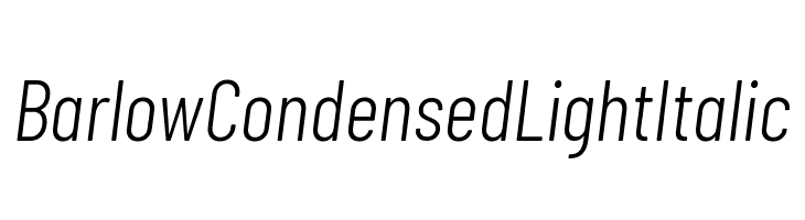 Barlow Condensed Light Italic  免费字体下载