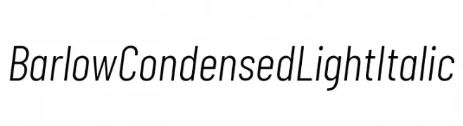 Barlow Condensed Light Italic  नि: शुल्क फ़ॉन्ट्स डाउनलोड