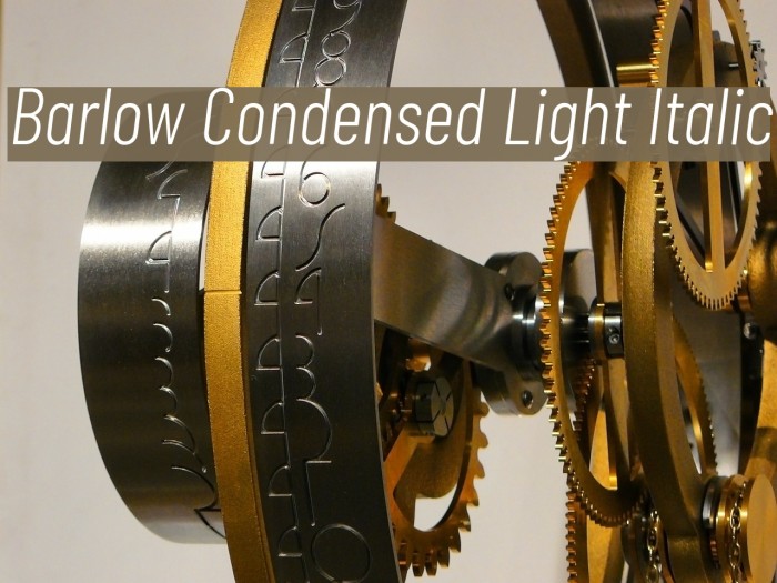 Barlow Condensed Light Italic Font examples