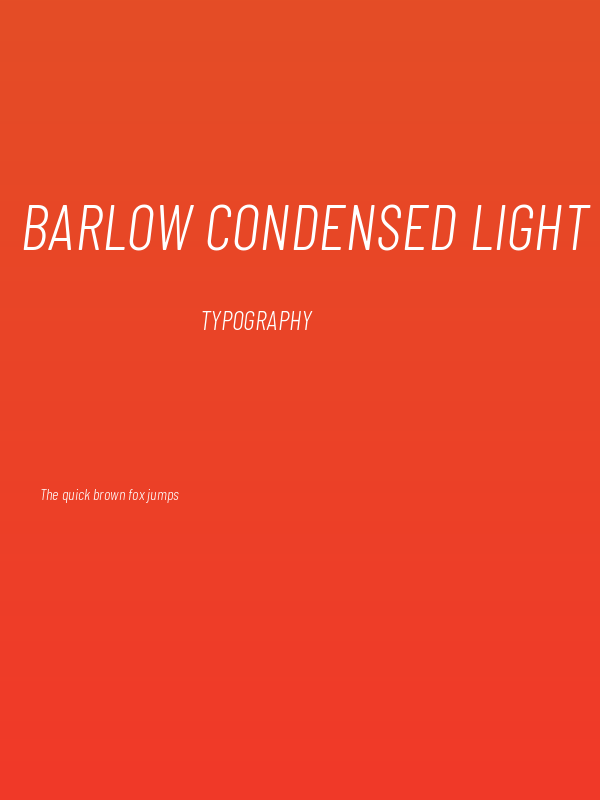 Barlow Condensed Light Italic Poster
