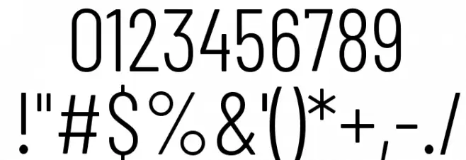 Barlow Condensed Light Font OTHER CHARS