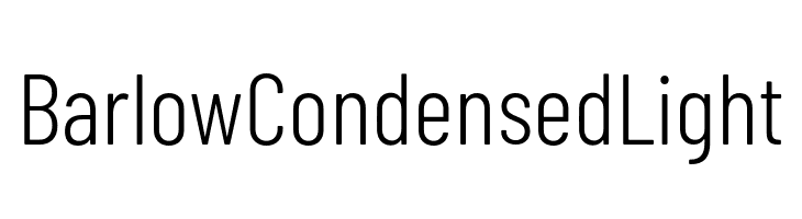 Barlow Condensed Light  font caratteri gratis
