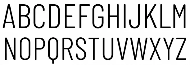 Barlow Condensed Light Schriftart Groß