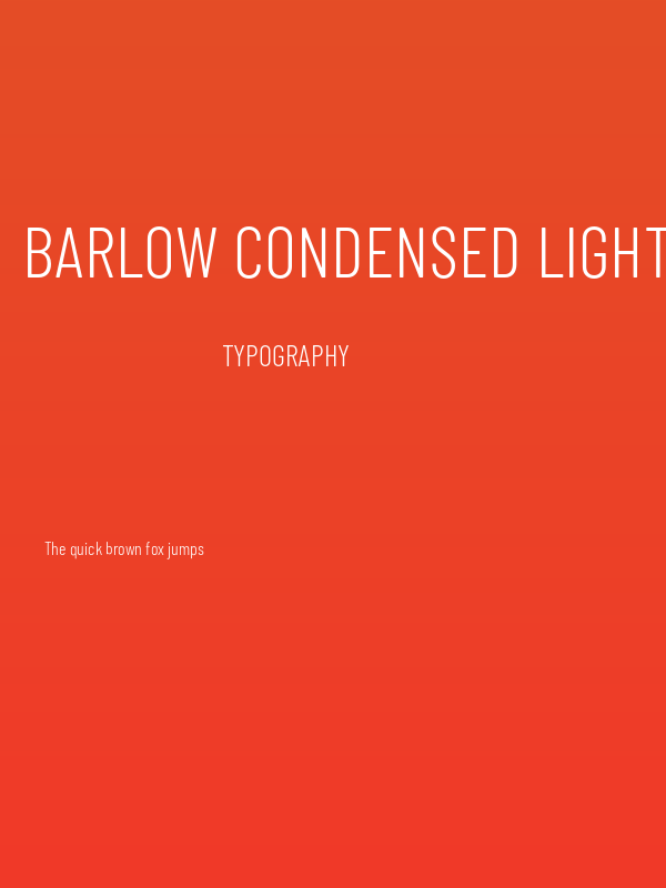 Barlow Condensed Light Poster
