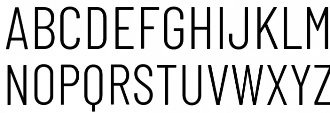 Barlow Condensed Light Schriftart Groß