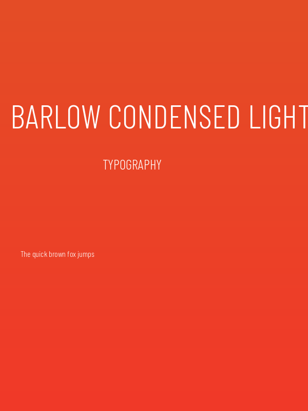 Barlow Condensed Light Poster