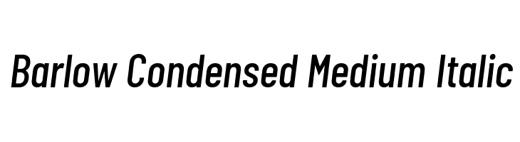 Barlow Condensed Medium Italic  नि: शुल्क फ़ॉन्ट्स डाउनलोड