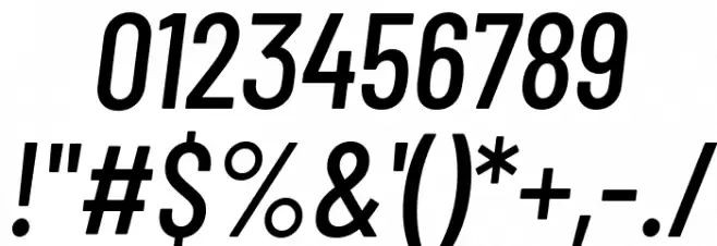 Barlow Condensed Medium Italic Font OTHER CHARS