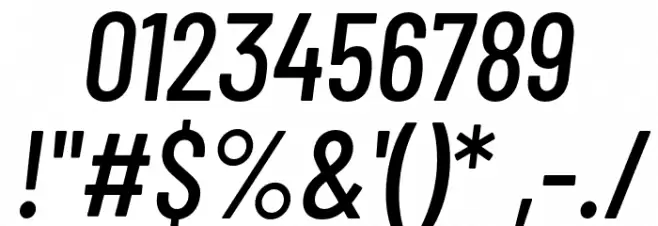 Barlow Condensed Medium Italic Font OTHER CHARS