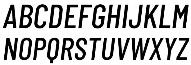 Barlow Condensed Medium Italic Fonte MAIÚSCULAS