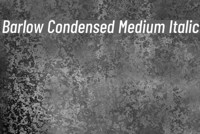 Barlow Condensed Medium Italic Font examples