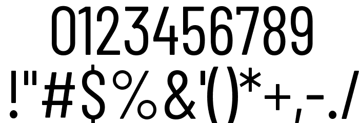 Barlow Condensed Regular Font OTHER CHARS