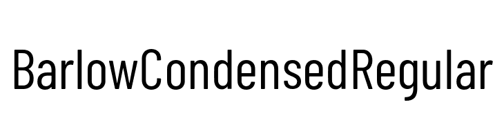 Barlow Condensed Regular  免费字体下载