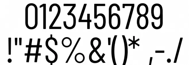 Barlow Condensed Regular Font OTHER CHARS