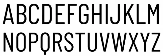 Barlow Condensed Regular Caratteri MAIUSCOLE