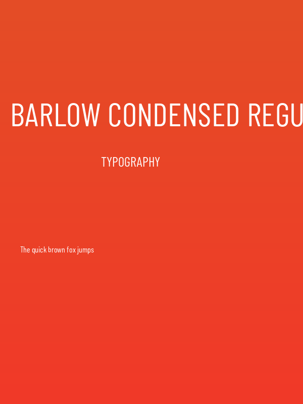 Barlow Condensed Regular Poster