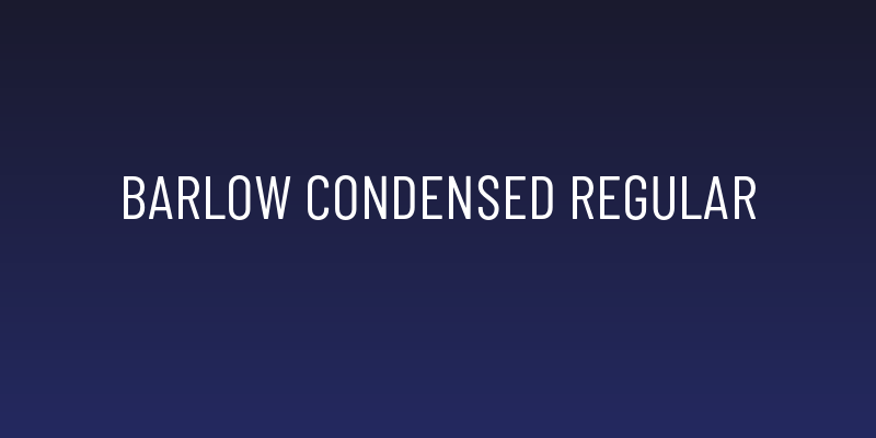 Barlow Condensed Regular Social Header
