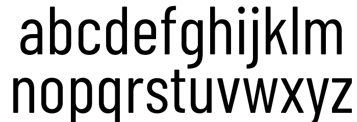 Barlow Condensed Regular Font LOWERCASE