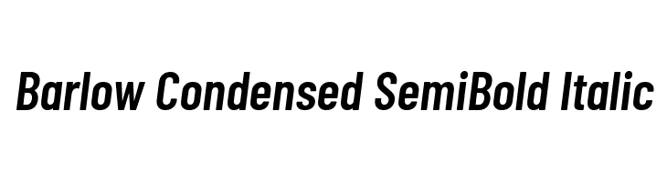Barlow Condensed SemiBold Italic Font